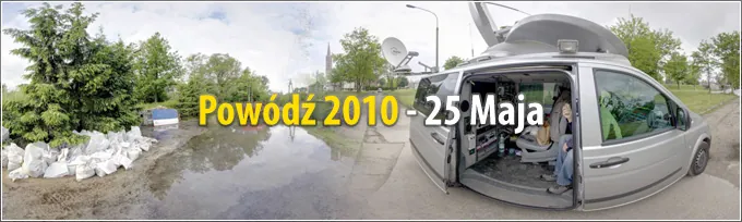 Powódź 2010 - 25 Maja,  Głogów - wirtualna wycieczka 360°