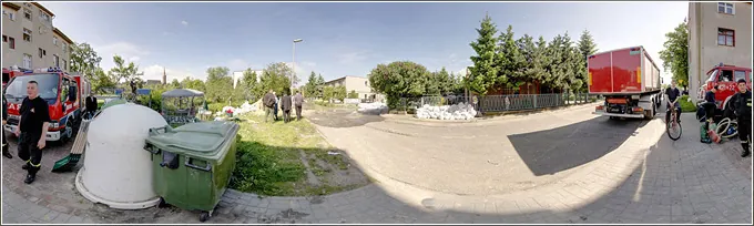 Powódź 2010 - ul. Dobra, Głogów - wirtualna wycieczka 360°